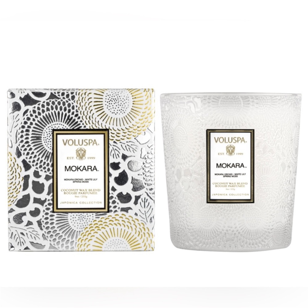 Voluspa Mokara Coconut Wax Blend Fragrant Candle in Box